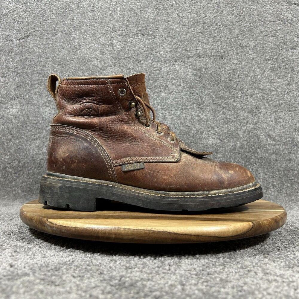 Ariat Cascade ATS 31080 Women’s Sz 7 Brown Leather Ankle Western Work Boots Used